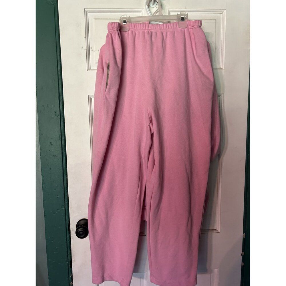 Bob Mackie Wearable Art Pink Kangaroo Hoodie & Pants Set 1X - Picture 5 of 6